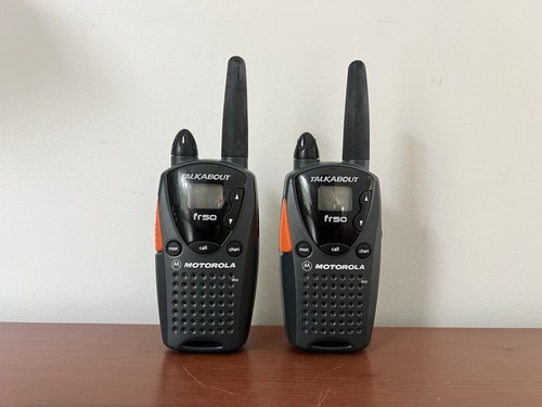 Paire de talkies-walkie radio 2 voies Motorola Talkabout fr50 sans clips ceinture