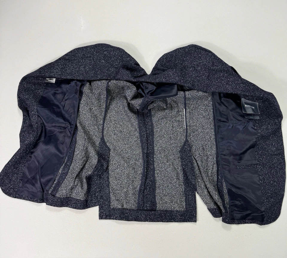 Bonobos Men's Wool Blazer Jacket Unstructured Size 40R Blue White Modern - Image 3 of 4