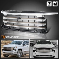Fits 2019-2025 Chevy Silverado 1500 Chrome High Country Style Front Hood Grille