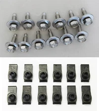 NEW - Mustang cadmium plated Fender Bolts and Clip Nuts Set of 24 Cad 1964-1970