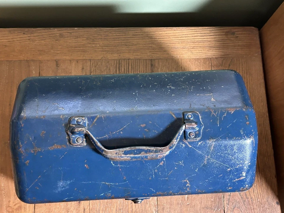 Simonsen toolbox with tray darkblue coolest tombstone 14" mancave cabin display - Image 4 of 4