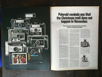 Vintage 1969 Polaroid Camera Full Line Christmas Full Page Original ...
