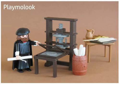 IMPRENTA MINIATURE PRINTING PRESS printing press FIGURE PLAYMOBIL NO INCL.