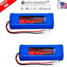 New 3800mAh 7.2V NiMH Battery with Tamiya Connector for RC Traxxas Truck 2-Pack