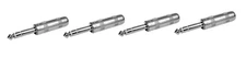 (4 PACK) SWITCHCRAFT 297 1/4" TRS Stereo Cable Mount Plug - Solder Type