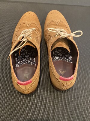 TED BAKER LONDON OALVINN SUEDE OXFORD DRESS SHOES BLUE MEN display picture 1