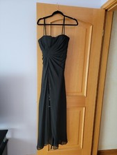 Calvin Klein Dress Seguin Short Bodice covered by long see thru chiffon