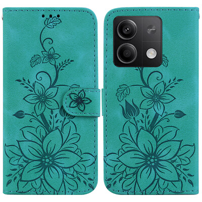 Handyhülle For MOTO G200 G34 G71 G60S G50 G41 G8 G30 G10 Leder Lilie Blume Flip 