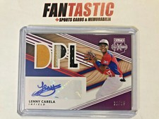 2020 Panini Elite Extra Edition Relic Auto DPL Purple /25 DMS-LC Lenny Carela