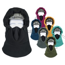 Winter Warmer Fleece Balaclava Washable Face Mask Windproof Neck Gaiter Ski Hat