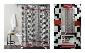 Better Homes And Gardens Fabric Shower, Red Black White And Gray Shower Curtain