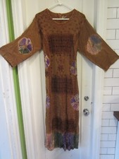 vintage Midi Dress from India... Free Size  Rayon... BOHO FESTIVAL FAIRY
