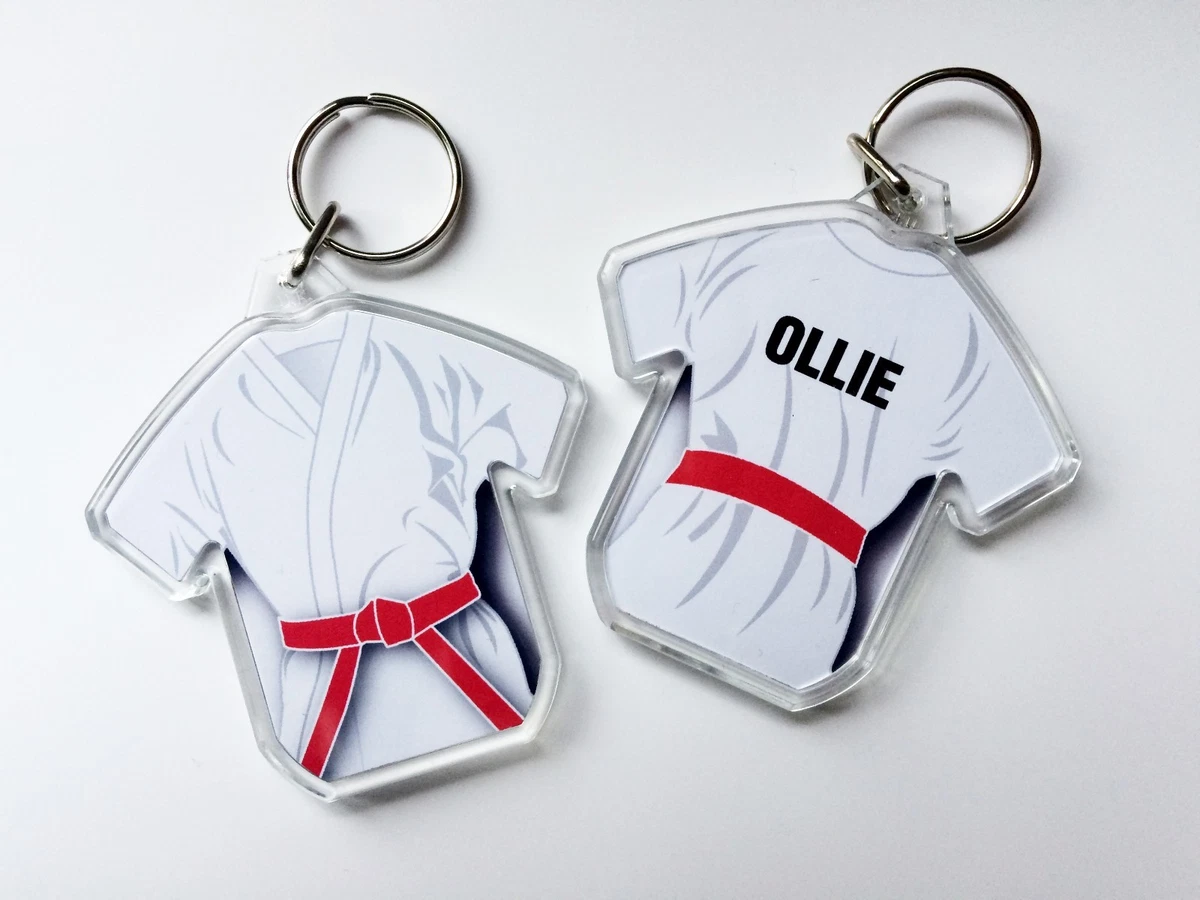 Personalised Karate Kickboxing Judo Ju Jitsu Grading Belt Keyring Gift