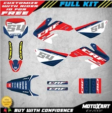 Custom Graphics Full Kit For Honda CRF80 2011 - 2020 FIERCE Style Stickers