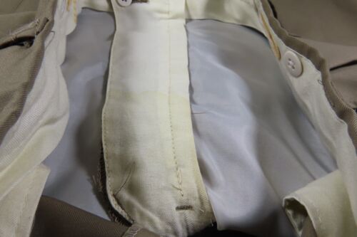 Hart Schaffner Marx Pure Wool Dark Beige Khaki Two Piece Men Suit 36x32 43 R USA - Picture 21 of 21
