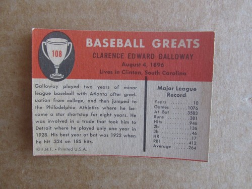 1961 FLEER BASEBALL CARD SINGLES COMPLETE YOUR SET PICK CHOOSE UPDATED 8/19 - 第 207/287 張圖片