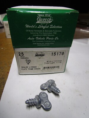 14 X 1/2" License Plate Thumb Screw - 25 Per Box | K.L. Jack - Foto 2