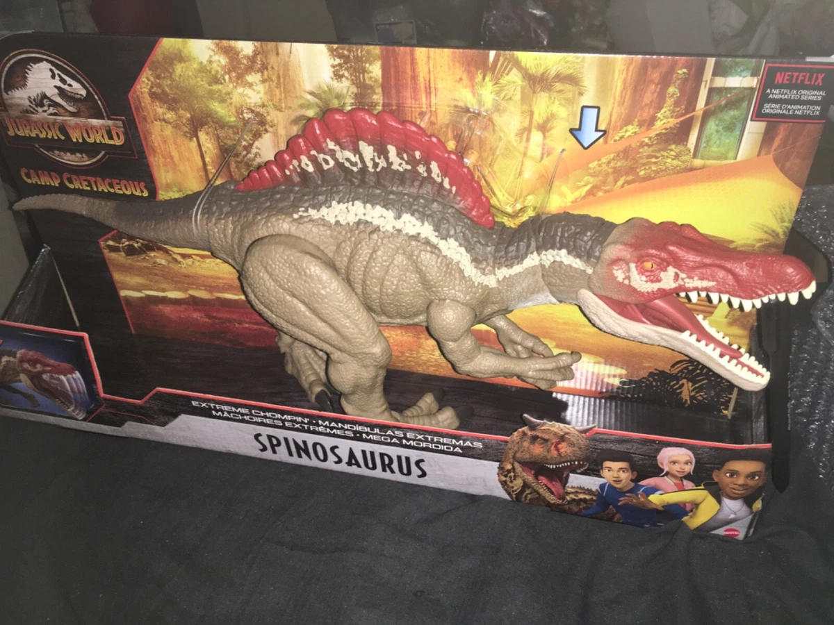 NEW IN BOX JURASSIC WORLD SPINOSAURUS CAMP CRETACEOUS BIG AWESOME TOY DINO