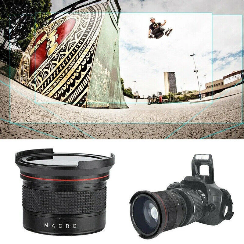 Practical 58MM 0.35X Fisheye Wide Angle Macro Lens For Canon EOS SLR DSLR Camera - Image 2 of 4