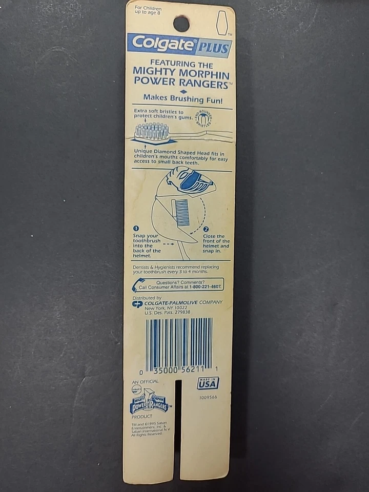 NUEVO Casco de viaje sellado Colgate Plus Power Rangers Pink Ranger casquillo de dientes 1995 Foto 2 de 2