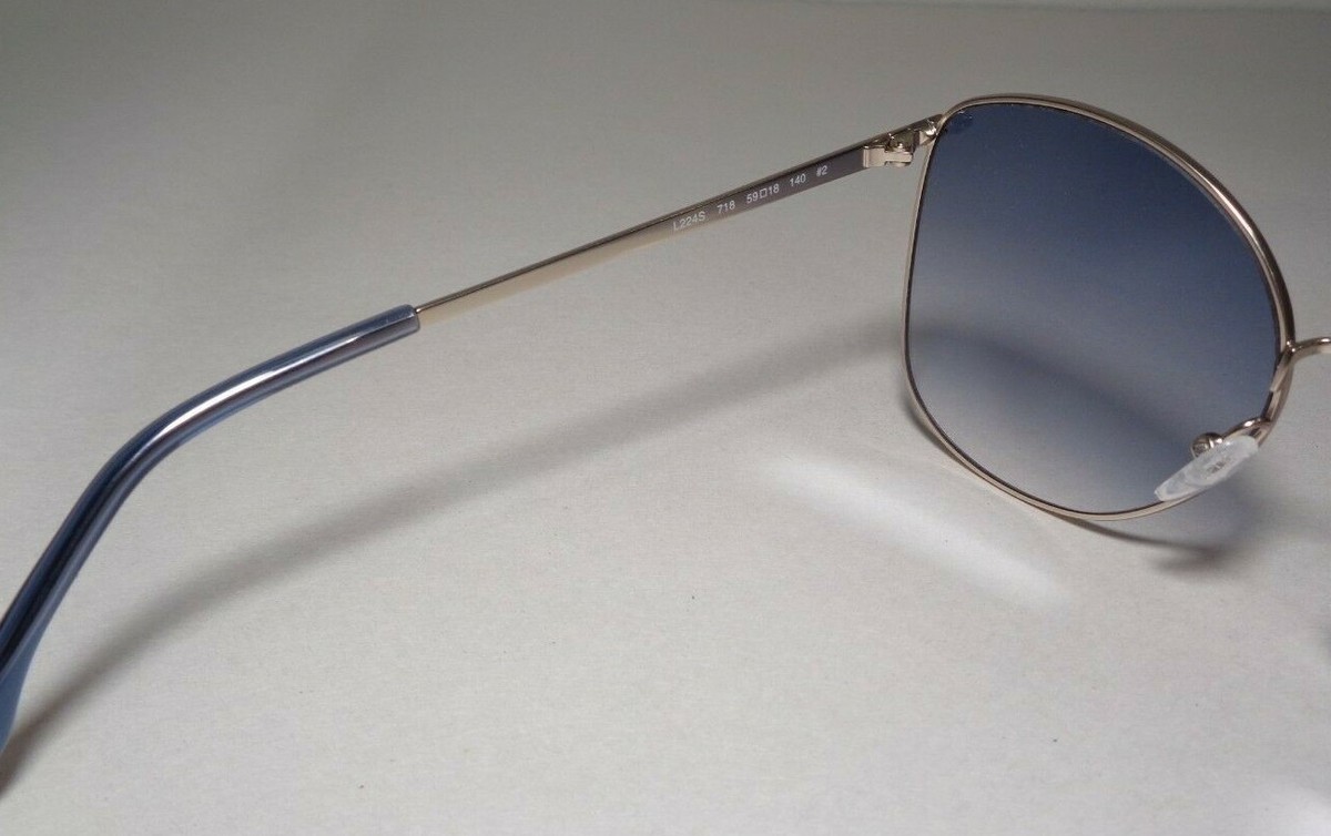 Lacoste L224S Light Gold New Women\'s Sunglasses LACOSTE L 224S 704 Sunglasses Gold Frame Brown Gradient  main image 2