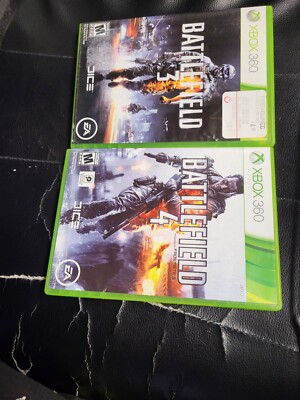 LOT OF 2: Battlefield 3 [REGULAR VER.] + BATTLEFIELD 4 [BOTH 2 DISC] (Xbox 360)