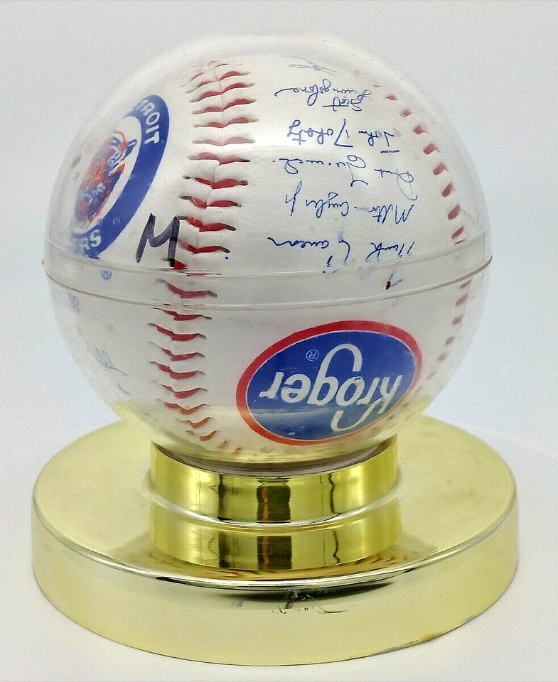 Detroit Tigers Team Faux Signed Baseball Licensed MLB PROMO 1992 Stadium Kroger - Image 4 of 4
