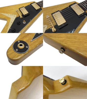 ギター MOMOSE MFV K-STD NJ BK-PG momose] MFV K-STD/NJ BK PG FV Type Korina Electric Guitar