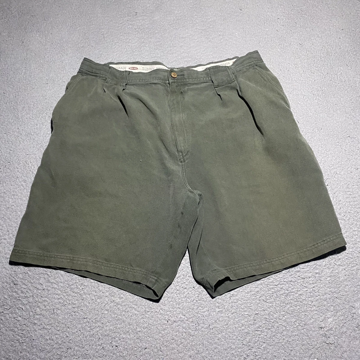 Tommy Bahama Relax Chino Shorts Mens 36* 100% Silk Green Beach