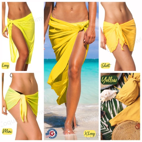 Coqueta Mesh Bikini Swimwear Cover Up Sarong Pareo Swimsuit wrap Women Ladies - 第 12/31 張圖片