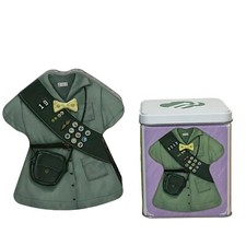 Girl Scout BROWNIE Cookie Tins 2019  2021 Girl Scout Uniform USA Lot Of 2