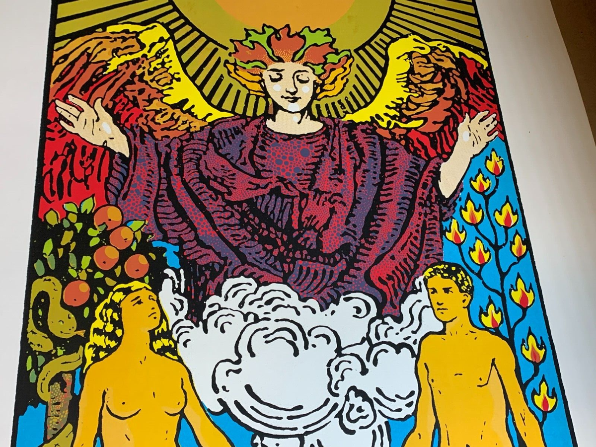 THE LOVERS 1970's VINTAGE TAROT CARD HEADSHOP POSTER By ARTISAN
