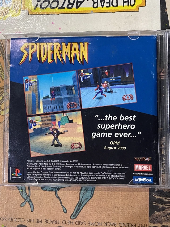 Vintage 2000 PlayStation PS1 Spider-Man CIB Complete Black Label Activision - Image 4 of 4