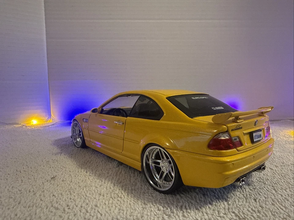 JADA 1/24 EURO-SPEC YELLOW  BMW AC SCHNITZER S3 USED VERY NICE NO BOX - Image 3 of 4