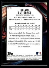 2018 Bowman Platinum #TOP-35 Kelvin Gutierrez Top Prospects