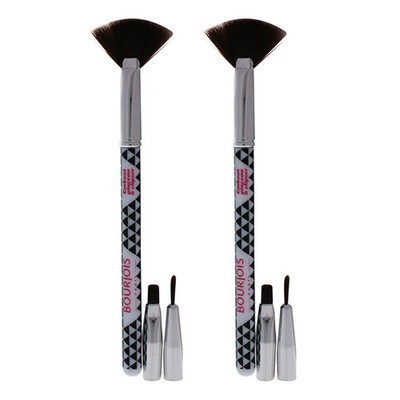 Multi-Brush Nail Art Set by Bourjois for Women - 3 Pc Set Fan Brush, Shader B...