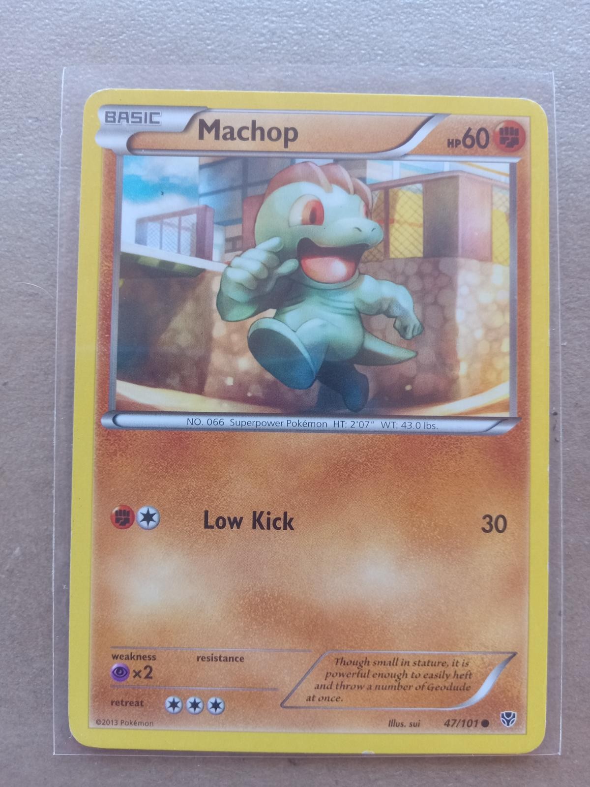 Machop 47/101 Common Plasma Blast Pokemon Moderately Played