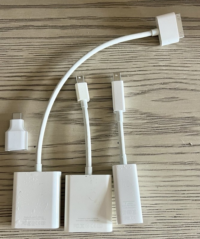 Various Apple Adapters Cords