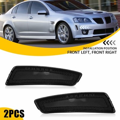 For 2008 2009 Pontiac G8 Smoked Lens Front Side Marker Signal Light Housing EPM