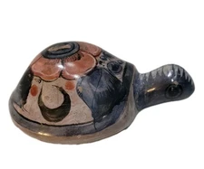 VINTAGE POTTERY TURTLE MEXICAN TONALA FOLK ART Excellent Condition 