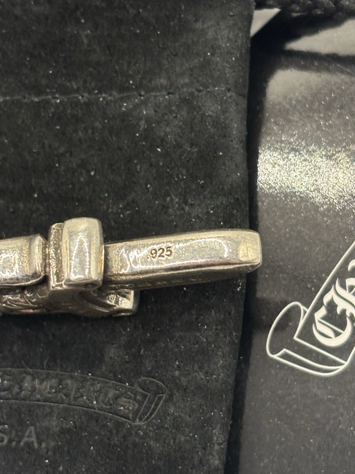 Authentic Chrome Hearts Double Dagger Pendant Sil… - image 4