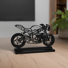 Triumph Street Triple 765 RS Modell 3D Dekoration - Geschenk für Motorradfans