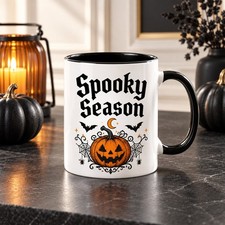 Halloween Mug Cute Ghosts Spooky Season Color Handle Coffee Cup Gift