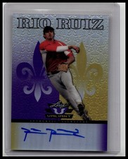 2012 Leaf Valiant Draft #VA-RR1 Rio Ruiz Blue #/25