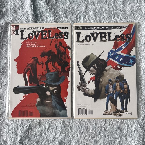 Vertigo Comics Loveless #1 And #2 Brian Azzarello Cowboy Wild West 2005 Comic