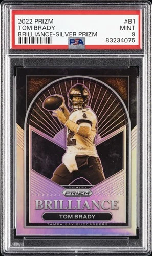 2022 PANINI PRIZM BRILLIANCE SILVER PRIZM #B1 TOM BRADY PSA 9