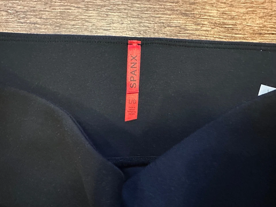 Mujer Spanx Negro Estructurado Leggings Control Abdomen Nuevo Con Etiquetas L Foto 4 de 4