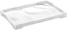 Vanity Tray Resin Marble Style Countertop Organizer Gravel White