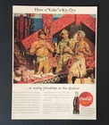 1944 Coca Cola Advertisement Military New Zealand Native Tattoo Coke Vtg Print