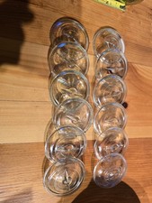 Lot of 12 vintage Glass Jars lids